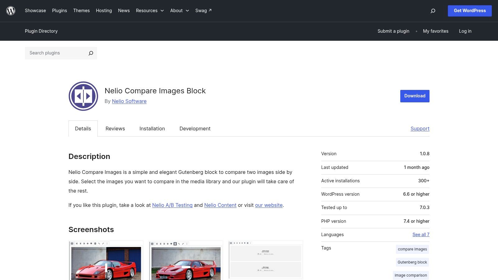Nelio Compare Images Block